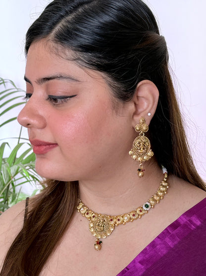 Golden Ramaa Temple Jewelry Set