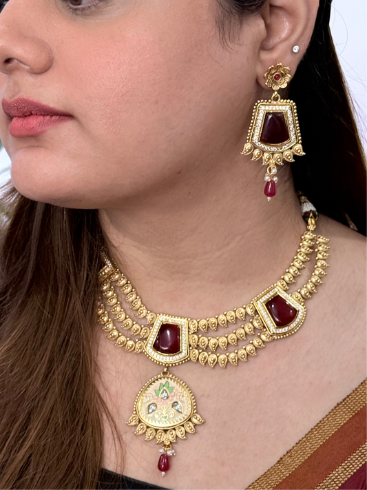 Antique Rajwadi Jewelry Set