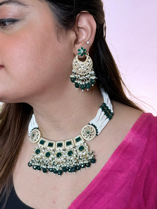 Emerald Urmisha Rajwada Jewelry Set