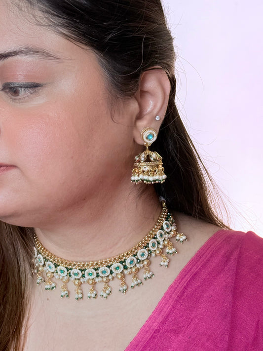 Mint Keethi  Rajwadi Jewelry Set