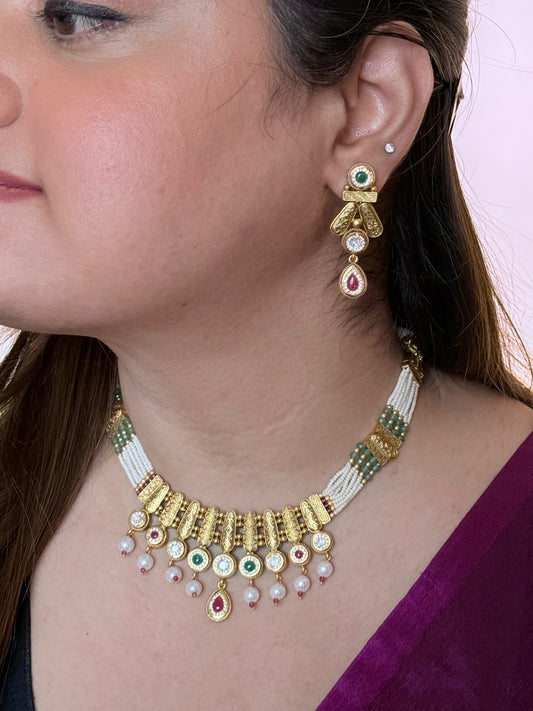 Aaratikra Rajwadi Jewelry Set