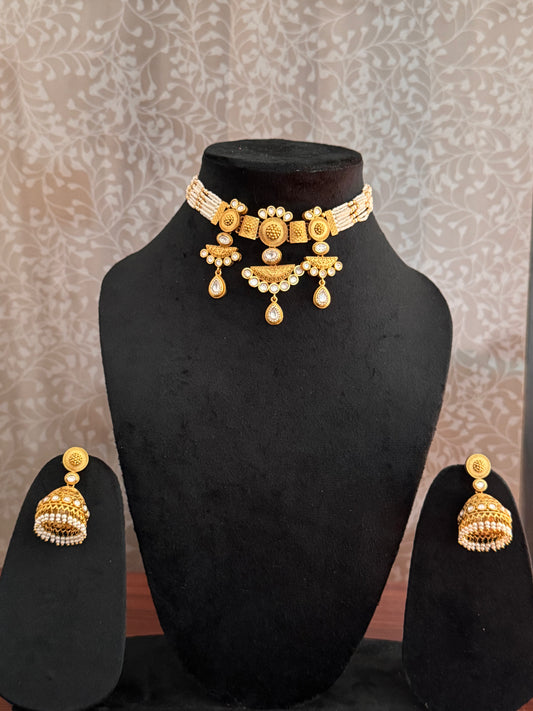 Antique Rajwadi  Chokar Jewelry Set