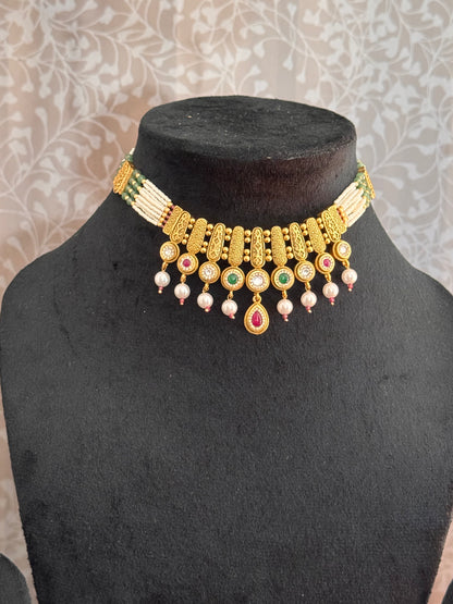 Aaratikra Rajwadi Jewelry Set