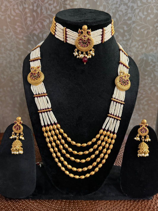 Multi Layers  Disha Rajwadi Jewelry Set