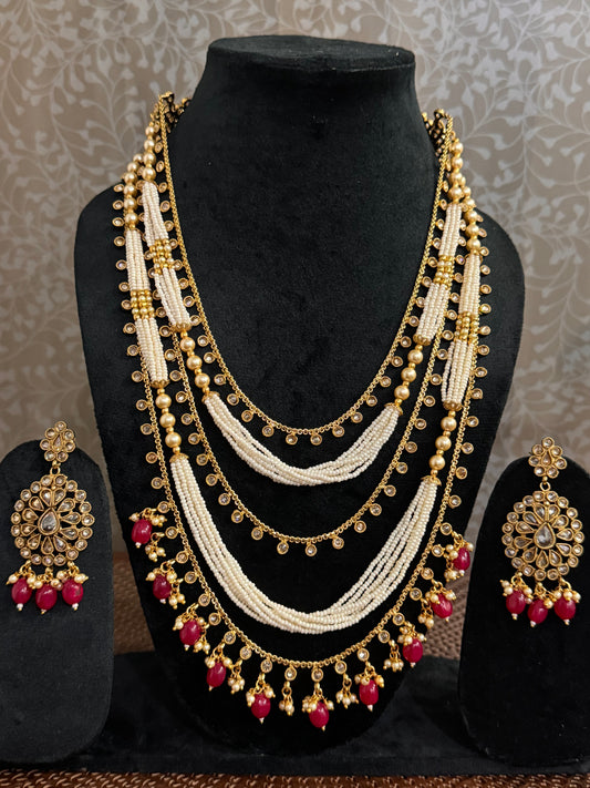 Multi Layers  Akriti  Rajwadi Jewelry Set