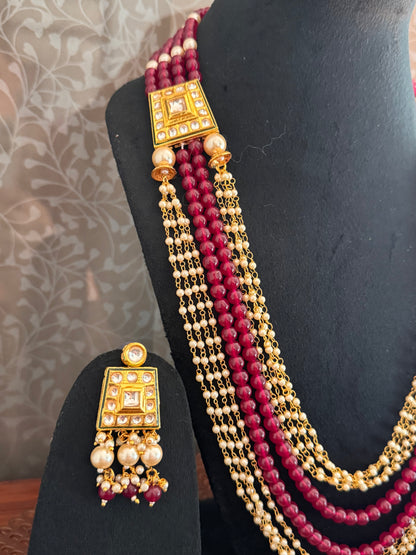 Multi Layers Rajwadi Jewelry Set