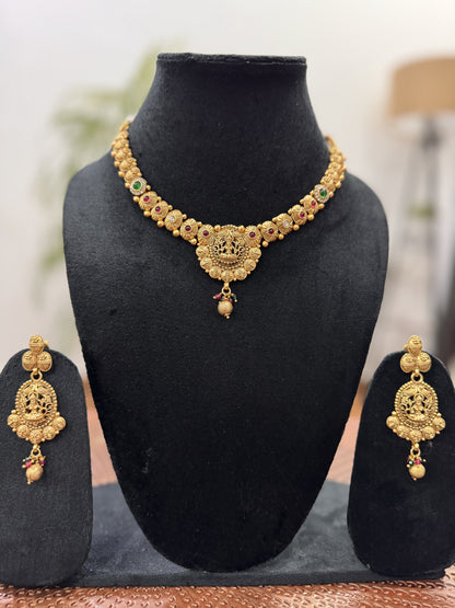 Golden Ramaa Temple Jewelry Set