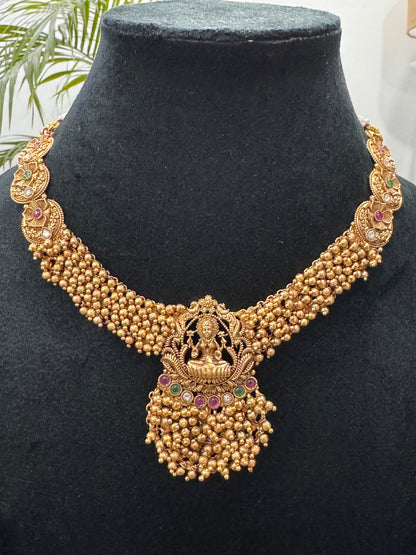 Golden Moksha Temple Jewelry Set