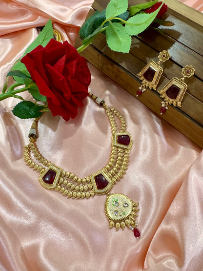 Antique Rajwadi Jewelry Set