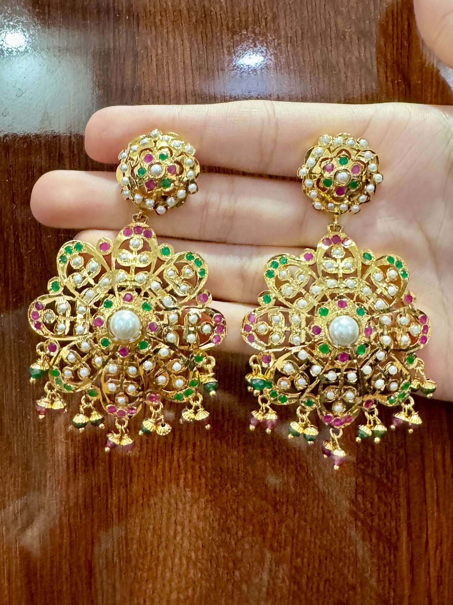 Multi colour Jadaau Earrings