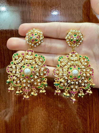Multi colour Jadaau Earrings