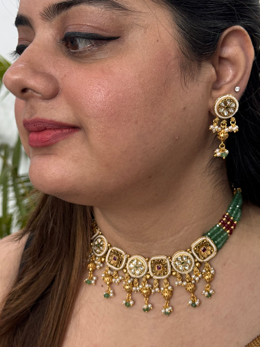 Golden Antique chokar Set