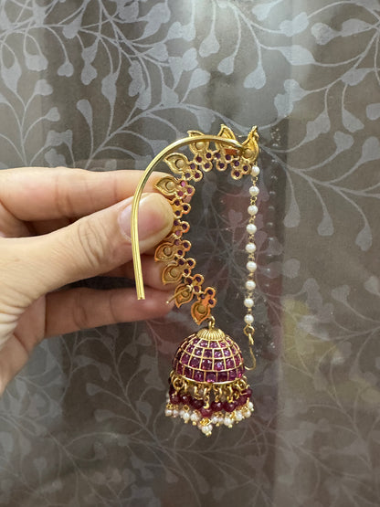 Kamal  Earcuff Polki Indian Earring