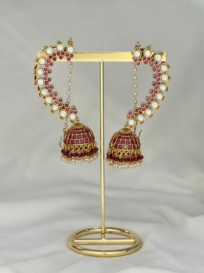 Kamal  Earcuff Polki Indian Earring