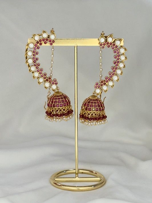 Kamal  Earcuff Polki Indian Earring