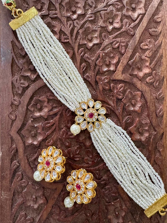 Pearl Chokar Jewllery Set